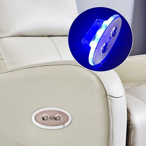Télécommande électrique pour canapé avec rétroéclairage LED et 2 boutons, port USB (entrée 12-29 V, sortie 5 V-2 A). (1/5)
