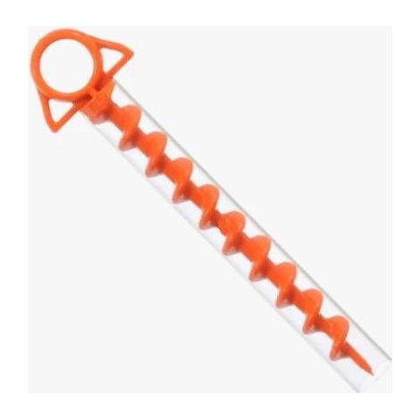 4 estacas de plástico naranja para tienda de campaña, diseño de sardina, con 4 tubos de plástico, 29 cm de largo, anticorrosión, para césped, toldos, playa, lonas y camping. (1/5)
