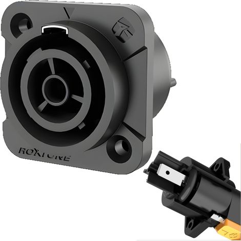 Prise de courant à montage sur panneau Roxtone RAC3FPWP IP65 (1/5)