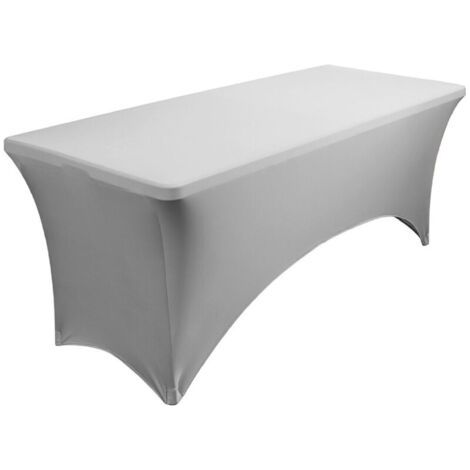 Nappe Élastique Respirante et Lavable pour Salon, Fête ou Maison, Gris Argenté 6FT (72.05 X29.92 X29.92in) (1/5)