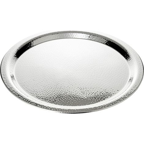 Plateau de Service Rond Martelé pour Présentation et Décoration de Table Ø 44 cm - PANGIVO