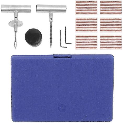 Kit de réparation de pneus en acier universel robuste pour véhicules, compatible avec voitures, camions, motos et quads. (1/5)
