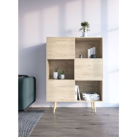 Aparador 3 puertas modelo-881 acabado roble, 131cm(alto) 101cm(ancho) 30cm(fondo). (1/4)