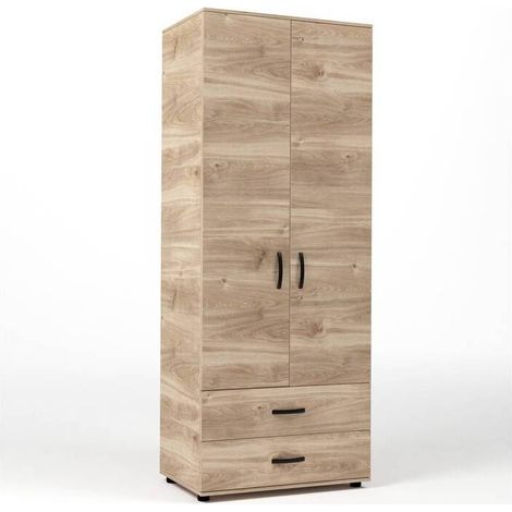 KIT ARMADIO 2 ANTE + 2 CASS 80X52X205 ROVERE M. K358