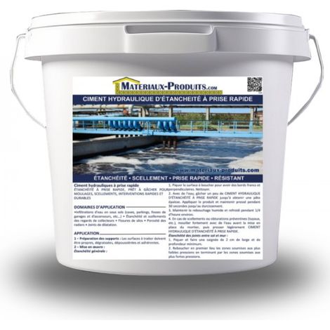 Ciment hydraulique d'étancheité à prise rapide - 5 Kg Gris - MATPRO