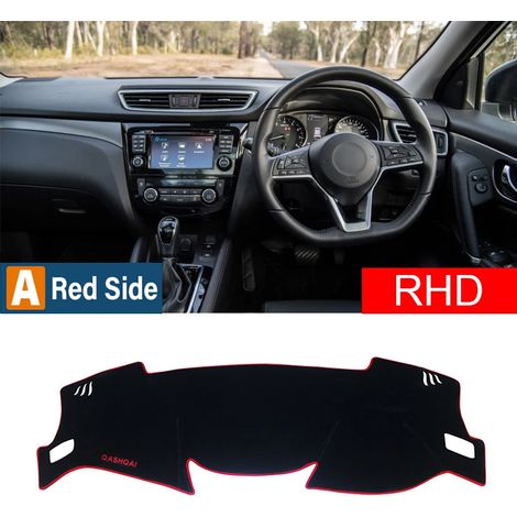 (Côté rouge, conduite à droite) Convient pour Nissan Qashqai J11 2014-2018 2019 2020. Housse de tableau de bord, tapis de protection solaire, coussinet antidérapant. Accessoires inclus. (1/5)
