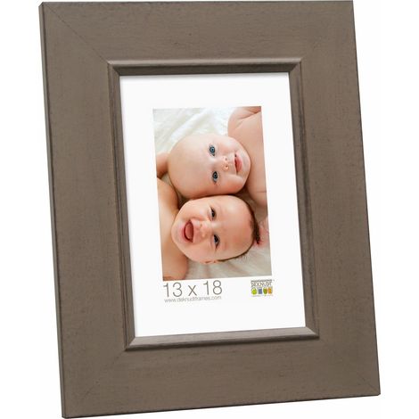 Style Rustique Cadre Photo Technique de Peinture Bois Brun/Beige 27,2 x 22,1 x 1,5 cm (1/2)