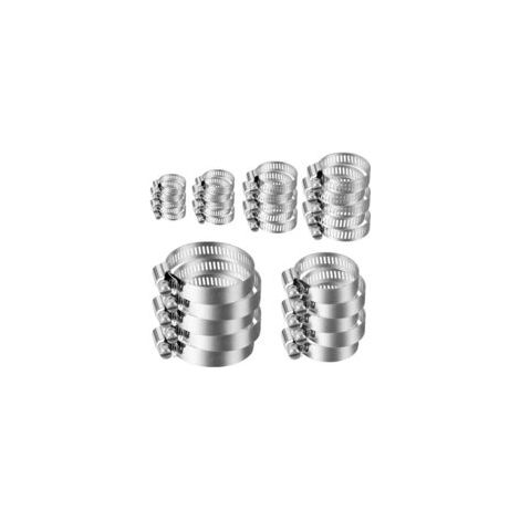Collier de Serrage Tuyau, 30PCS Collier Serrage Inox 304, 6-51mm Réglable, Colliers de Serrage Métallique, Collier Durite pour Famille Tuyau D'eau, Piscine, Machine à Laver, Lave-Vaisselle (1/5)