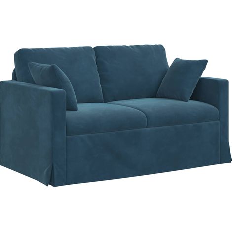 Divano Blu 138 x 78 x 80 cm Velluto vidaXL