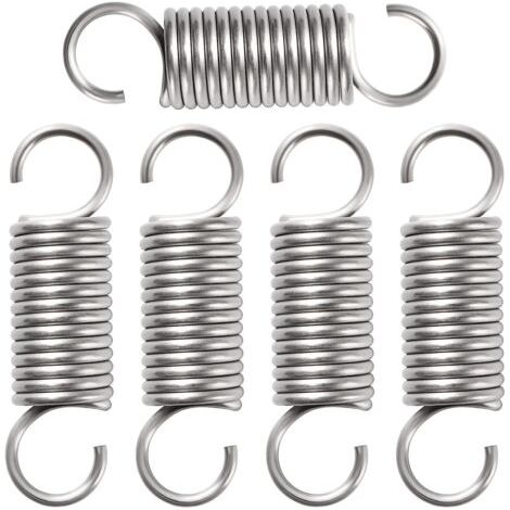 5 Pièces 2.5 20 70 mm Ressort de Traction, Ressorts de Tension en Acier Inoxydable, Ressorts de Tension à Double Crochet, pour Tentes, Auvents, Caravanes (1/5)