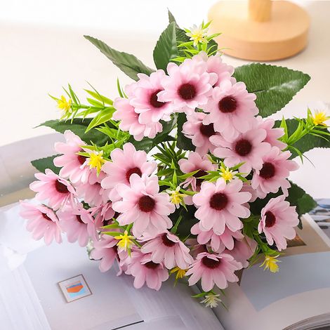 Fleur Artificielle - Gerbera en Soie - Décoration Mariage et Événements - 2 Pièces (1/4)