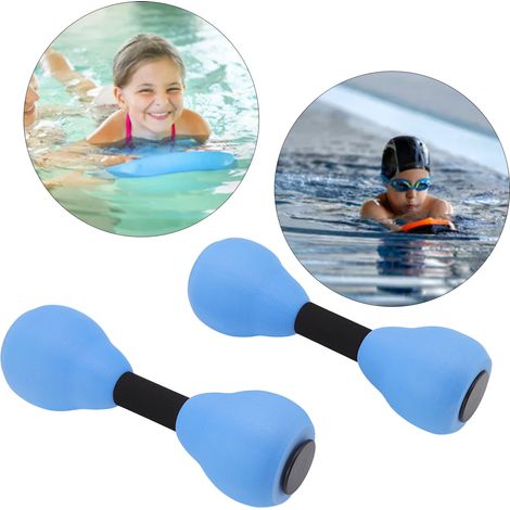 Juego de mancuernas flotantes para fitness en la piscina – 2 mancuernas de EVA – para ejercicios en la piscina y fitness acuático. (1/5)