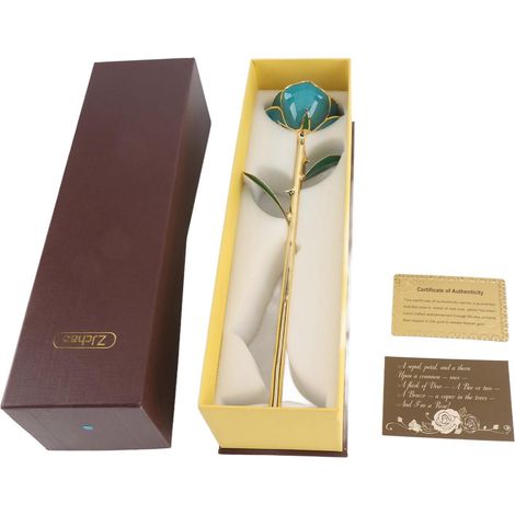 de Fleur de Rose garnie d'or 24 carats pour la Saint-Valentin, la fête des mères, Un Anniversaire (1/5)