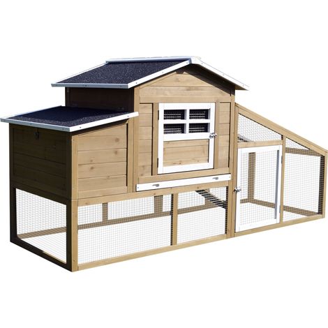 Pollaio easycomfort esterno 200x80x105 cm legno resistente (1/5)