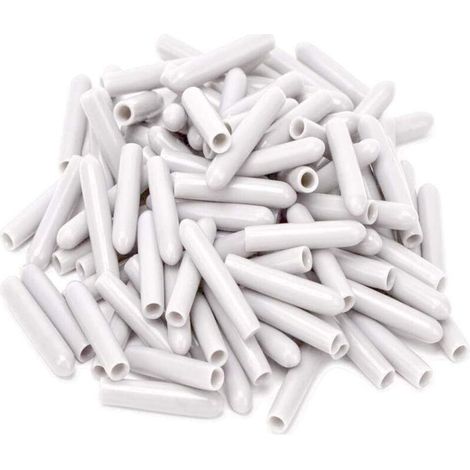 120 Pièces Capuchons Pour Lave-Vaisselle, Diamètre intérieur 3MM PVC Housse De Protection, Panier à Vaisselle,325mm (Blanc) (1/5)