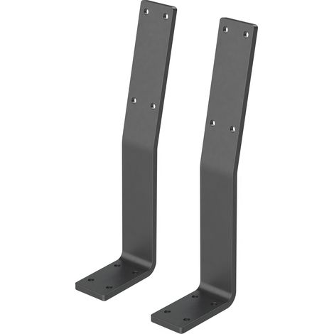 ML-Design 2 Pezzi Supporto per Schienale di Panca Industriale Grigio in Acciaio 345x90x50 mm Supporti per Schienale per Seduta per Panche Letti e Sedie Profilo Porta-Schienale Schienale da Avvitare