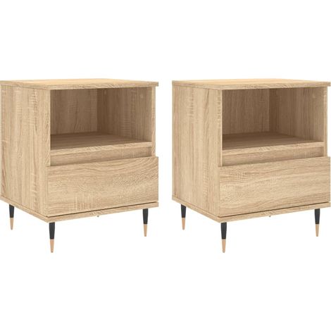 Maison Exclusive - Comodini 2pz Rovere Sonoma 40x35x50 cm in Legno Multistrato