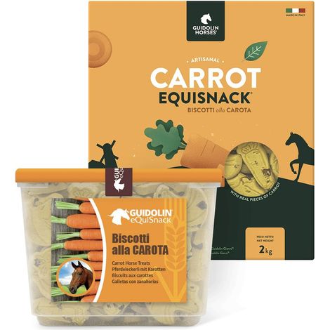 Equi Snack carota 700 g: Equi Snack biscotti per cavalli alla carota con confezione richiudibile