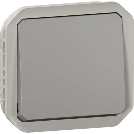 Poussoir NO-NF - Composable - Gris - Plexo - 069541L - Legrand (1/5)