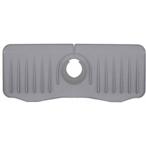 Tapis d'évier, tapis de bonde, tapis de robinet, tapis de robinet en silicone, tapis anti-gouttes en silicone pour robinet d'évier de cuisine et de salle de bain (1/5)