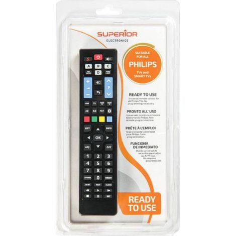 Télécommande Pour Télévision Philips - Modèle 8034 - Compatible Avec Tous Les TV Philips Depuis 2000 - Sans Programmation - 1 Pièce