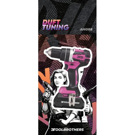 Toolbrothers Duftbaum - RICH ROSÉ AKKUSCHRAUBER Design - Duft AMORE - sanfte und blumige Duftnoten