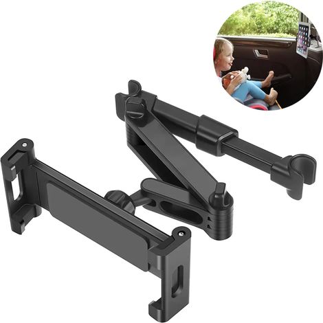 Soporte para tableta de coche, soporte de reposacabezas de coche universal retráctil, compatible con tableta (1/5)