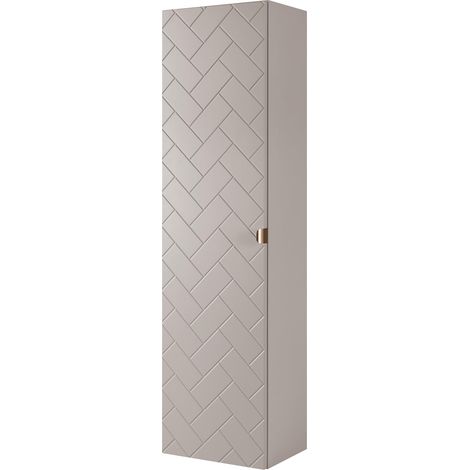 Mobiletto da bagno, Cashmere, 35 x 136 x 27 cm, maniglie dorate (1/5)