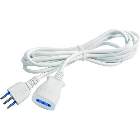 Extensión lineal M/F 10A 3X0,75 mm² 3 m Blanco