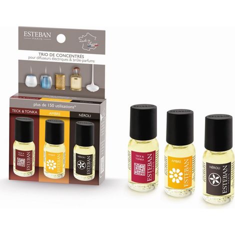 Esteban - Coffret trio concentrés Teck et Tonka - Ambre - Néroli