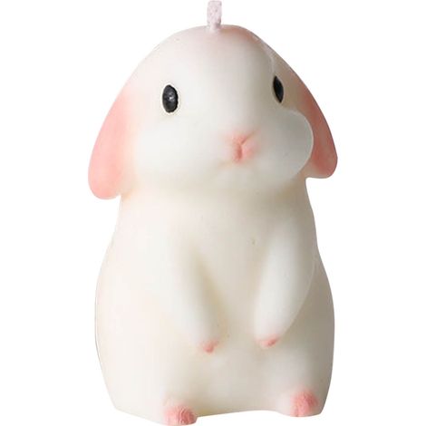 Bougie Parfumée Lapin en Cire de Soja, Décor Mignon Artisanal pour Chambre et Salle de Bain (1/5)