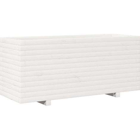 Maison Exclusive - Fioriera da Giardino Bianca 110x40x49,5 cm Legno Massello Pino