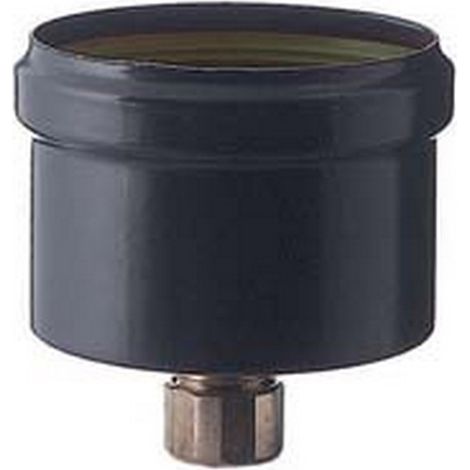 1PZ TAPPO SCARICO CONDENSA PER STUFE A PELLET NERO OPACO - cm.8, mm.1,2