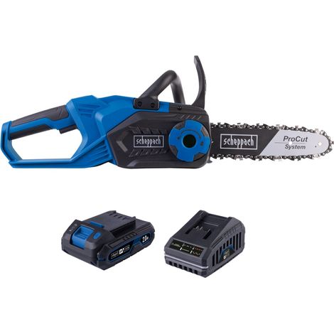 Batería de juego de motosierras 20V litio 2.0Ah hoja 254mm Scheppach c-cs254-x (1/5)