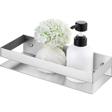 royaluxe -Étagère Douche Étagère Salle de Bain Acier Inoxydable SUS304 Panier Support Tablette 40 CM Murale Rangement Brossé (1/5)