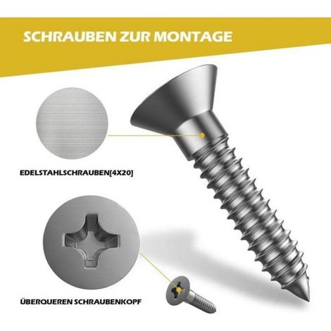 Crampons pour tondeuse robot - - Compatible Worx Landroid S/M - Acier inox 304 - 205 mm - ép. 2 mm (1/5)
