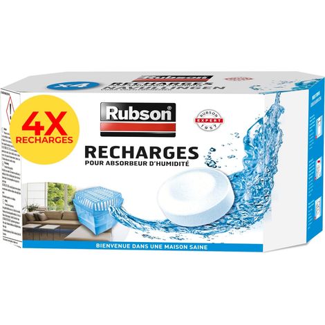 4 recharges parfum neutre pour absorbeur d'humidité Basic - Recharges anti-humidité et anti-odeur - Lot de 4 recharges ultra absorbantes (1/5)