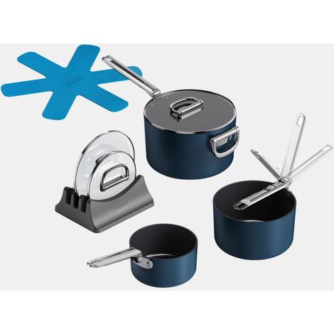 Joseph Joseph Space cacerolas de acero inoxidable con asas plegables