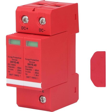 Boîtier de combinaison orange rouge, dispositif de protection contre les surtensions, parafoudre de distribution 40 KA DC 1 000 V 2P (1/5)