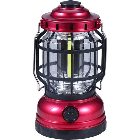Lanterne de camping rechargeable - 1200 mAh - Lampe de poche portable - Batterie de secours - Pour la maison, le camping, la randonnée, la récupération en plein air - Avec câble USB (1/5)