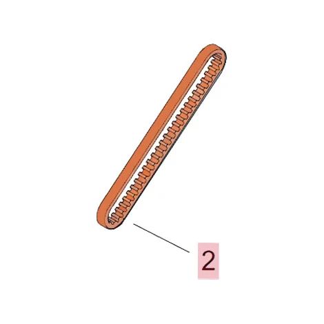 FAAC 7412035 Cinghia Dentata T2,5/265-6 Pol. A+P. Per 820 860 Ricambio (1/4)