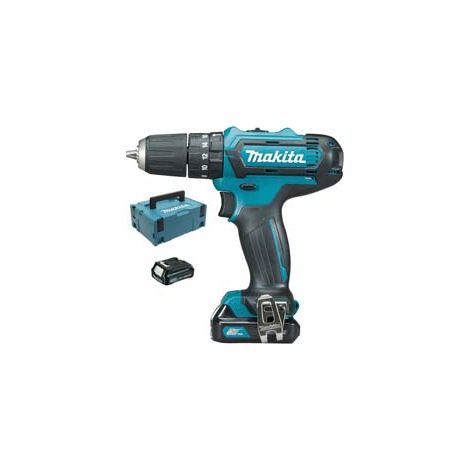 TRAPANO AVVITATORE CON PERCUSSIONE MM.10 10,8V 2AH (HP333DSAJ)  cm.19,3x6,6x21,2h. peso kg.1,1    MAKITA