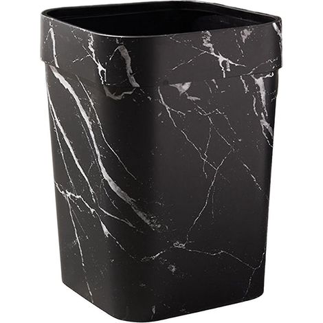 Poubelle à grains réutilisable pour salon, style ferme, carrée noire (1/5)