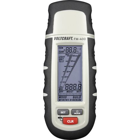 VOLTCRAFT FM-400 Materialfeuchtemessgerät Messbereich Baufeuchtigkeit (Bereich) 0.1 bis 24 % vol Me (1/2)