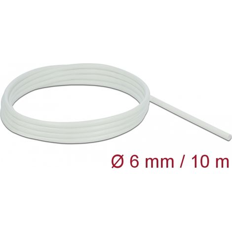 Delock Funda de fibra de vidrio 10 m x 6 mm en blanco