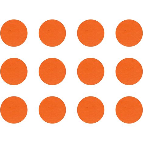 12x Cache vis adhésif autocollant diamètre 40mm protection bouchon trou obturateur meuble table chaise maison, Orange