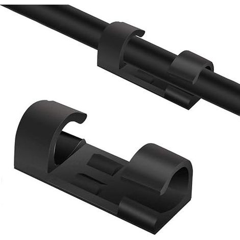 Cable Clips Cable Storage Clips Adhesive Cable Clips for Managing Cables Wires in a Home or Office Black (1/4)