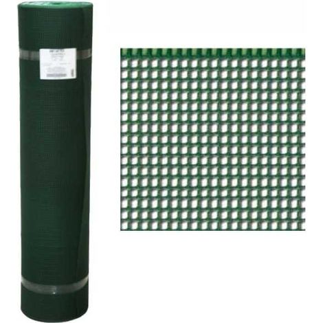 File Tuttapl 4X 4 h 100 m 5 Vert – Maille plastique carrée 4x4 mm – Bord renforcé pour durabilité – Résistant et indéformable – Tenax