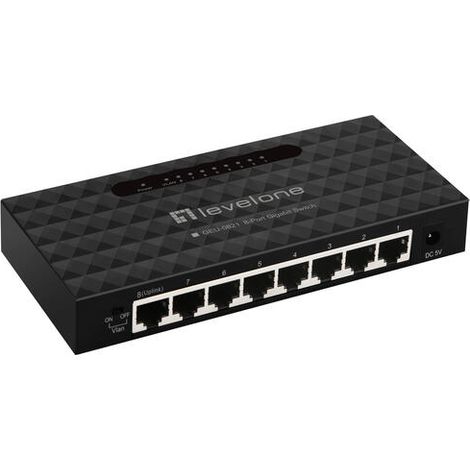HUB Switch puertos 8 puertos Gigabit Ethernet LEVELONE GEU-0821 1 (1/3)