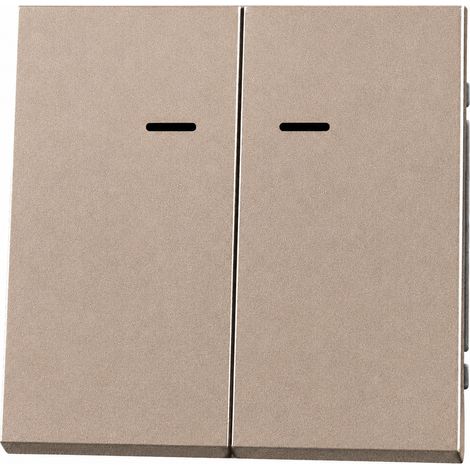 Interrupteur poussoir 2 gangs avec LED Z série doré PC ignifuge 13 × 9 × 10 cm – Livraison gratuite